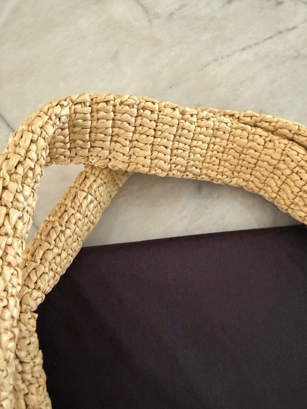 Saint Laurent YSL raffia tote logo bag largw - Picture 2 of 10
